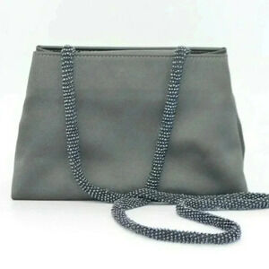 Arleen C Gray Sateen Seed Bead Strap Vintage Eveni